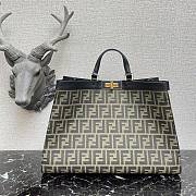 Fendi Peekaboo FF Eembroidered Presbyopia Canvas With Internal Pockets - 522 -  41×11×27cm - 1