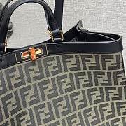 Fendi Peekaboo FF Eembroidered Presbyopia Canvas With Internal Pockets - 522 -  41×11×27cm - 2