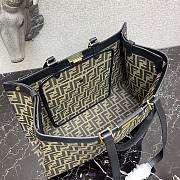 Fendi Peekaboo FF Eembroidered Presbyopia Canvas With Internal Pockets - 522 -  41×11×27cm - 4