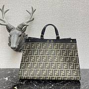 Fendi Peekaboo FF Eembroidered Presbyopia Canvas With Internal Pockets - 522 -  41×11×27cm - 5