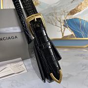 Balenciaga Ghost Sling Bag In Black Shiny Crocodile Embossed Calfskin - DG-8009 - 23x5x15cm - 5