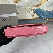 Balenciaga Ghost Sling Bag In Pink Shiny Crocodile Embossed Calfskin - DG-8009 - 23x5x15cm - 6