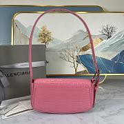 Balenciaga Ghost Sling Bag In Pink Shiny Crocodile Embossed Calfskin - DG-8009 - 23x5x15cm - 4