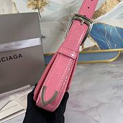 Balenciaga Ghost Sling Bag In Pink Shiny Crocodile Embossed Calfskin - DG-8009 - 23x5x15cm - 2