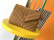 YSL Loulou Soft Leather Gold-tone Hardware Crossbody Bag Camel – 168600 - 25x17x9cm  - 1