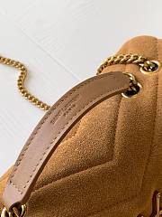 YSL Loulou Soft Leather Gold-tone Hardware Crossbody Bag Camel – 168600 - 25x17x9cm  - 3