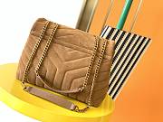 YSL Loulou Soft Leather Gold-tone Hardware Crossbody Bag Camel – 168600 - 25x17x9cm  - 2