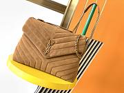 YSL Loulou Soft Leather Gold-tone Hardware Crossbody Bag Camel – 168600 - 32x22x12cm - 1