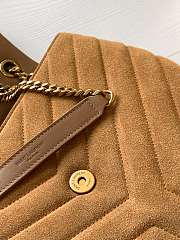 YSL Loulou Soft Leather Gold-tone Hardware Crossbody Bag Camel – 168600 - 32x22x12cm - 4