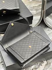 Ysl Envelope Gaby Satchel In Lambskin And Lamé Leather Black– 668893 - 26×18×5cm - 2
