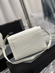 Ysl Envelope Gaby Satchel In Lambskin And Lamé Leather White – 668893 - 26×18×5cm - 2