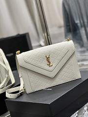 Ysl Envelope Gaby Satchel In Lambskin And Lamé Leather White – 668893 - 26×18×5cm - 4