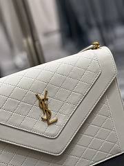 Ysl Envelope Gaby Satchel In Lambskin And Lamé Leather White – 668893 - 26×18×5cm - 5