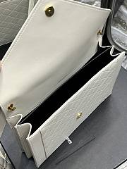 Ysl Envelope Gaby Satchel In Lambskin And Lamé Leather White – 668893 - 26×18×5cm - 6