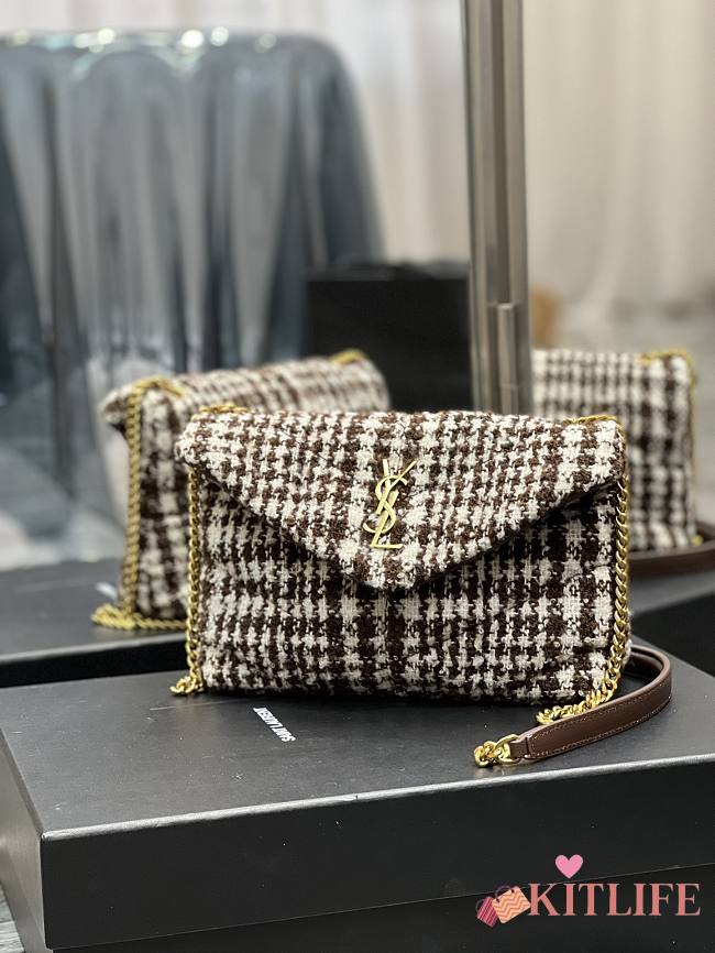 YSL Loulou Puffer Tweed Crossbody Bag – 620333 - 23×15.5×5.8cm - 1