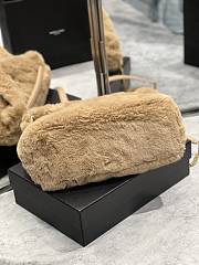 YSL Loulou Puffer Shearling Shoulder Bag Beige – 577475-1 - 35×23×13.5cm - 5