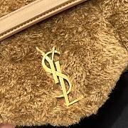 YSL Loulou Puffer Shearling Shoulder Bag Brown – 577476 - 29×17×11cm - 6