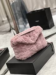 YSL Loulou Puffer Shearling Shoulder Bag Pink – 577476 - 29×17×11cm - 6