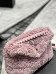 YSL Loulou Puffer Shearling Shoulder Bag Pink – 577476 - 29×17×11cm - 3