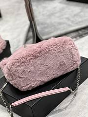 YSL Loulou Puffer Shearling Shoulder Bag Pink – 577476 - 29×17×11cm - 2