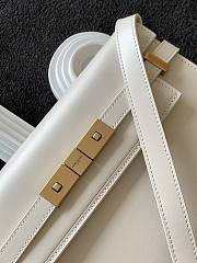 YSL Manhattan Shoulder Bag In Box Saint Laurent Leather White  – 675626 - 24x17.5x6cm - 5
