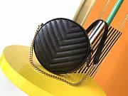 YSL Jade Round Quilted Grain de Poudre Golden Logo Crossbody Bag Black – 610436 - 17x17x5.5cm - 5