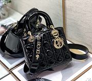 Dior Lady ABC Letters Black Patent Cannage Calfskin– 2241A - 20cm - 1