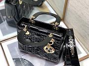 Dior Lady ABC Letters Black Patent Cannage Calfskin– 2241A - 20cm - 5