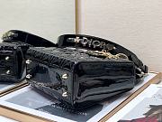 Dior Lady ABC Letters Black Patent Cannage Calfskin– 2241A - 20cm - 6