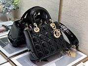 Dior Lady ABC Letters Black Patent Cannage Calfskin– 2241A - 20cm - 2
