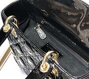 Dior Lady ABC Letters Black Patent Cannage Calfskin– 2241A - 20cm - 3