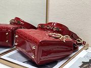 Dior Lady ABC Letters Red Patent Cannage Calfskin– 2241A - 20cm - 4