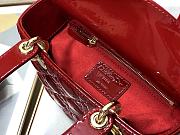 Dior Lady ABC Letters Red Patent Cannage Calfskin– 2241A - 20cm - 2