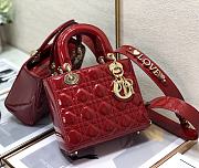 Dior Lady ABC Letters Red Patent Cannage Calfskin– 2241A - 20cm - 3