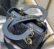 Dior Lady ABC Letters Blue Patent Cannage Calfskin– 2241A - 20cm - 2