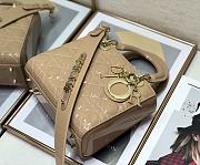 Dior Lady ABC Letters Beige Patent Cannage Calfskin– 2241A - 20cm - 4