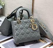 Dior Lady ABC Letters Mint Patent Cannage Calfskin– 2241A - 20cm - 2