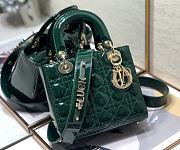 Dior Lady ABC Letters Green Patent Cannage Calfskin– 2241A - 20cm - 1