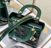 Dior Lady ABC Letters Green Patent Cannage Calfskin– 2241A - 20cm - 3