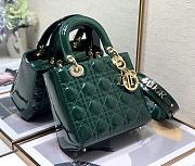 Dior Lady ABC Letters Green Patent Cannage Calfskin– 2241A - 20cm - 4