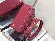 Dior Lady ABC Letters Pink Patent Cannage Calfskin– 2241A - 20cm - 3