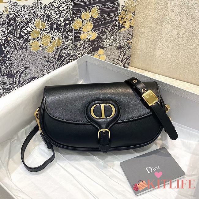 Dior Bobby Calfskin Underarm Bag Black – 21x5x12cm - 1