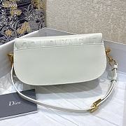 Dior Bobby Calfskin Underarm Bag White – 21x5x12cm - 4
