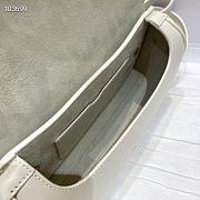Dior Bobby Calfskin Underarm Bag White – 21x5x12cm - 3