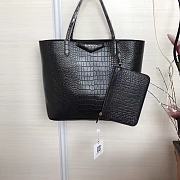 Givenchy Crocodile Grain Leather Shopping Bag Black  – 8841 – 34x29x16cm - 5