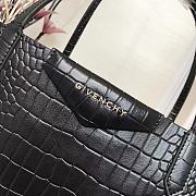 Givenchy Crocodile Grain Leather Shopping Bag Black  – 8841 – 34x29x16cm - 2