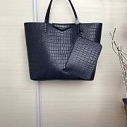 Givenchy Crocodile Grain Leather Shopping Bag Navy Blue  – 8841 – 34x29x16cm - 5