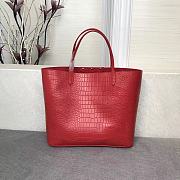Givenchy Crocodile Grain Leather Shopping Bag Red – 8841 – 34x29x16cm - 3