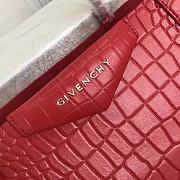 Givenchy Crocodile Grain Leather Shopping Bag Red – 8841 – 34x29x16cm - 2