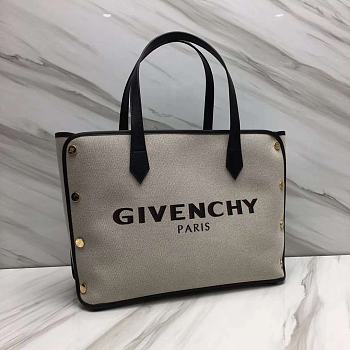 Givenchy Bond Canvas Shopping Bag Black – 0179 – 43x29x16cm